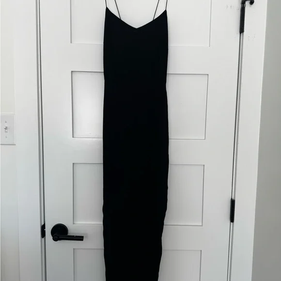 All Things Golden Elegant Black Strapless Dress; Small - Picture 7 of 9